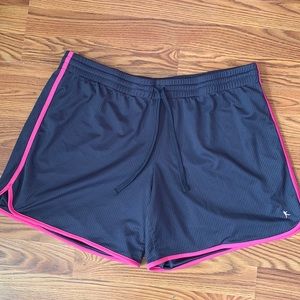 pink & gray athletic shorts